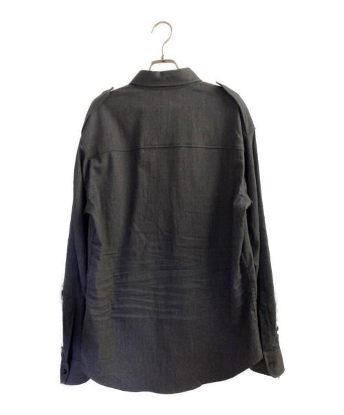 DSQUARED2（ディースクエアード）DSQUARED2 (ディースクエアード) ウール ロングスリーブシャツ グレー サイズ:44の古着・服飾アイテム