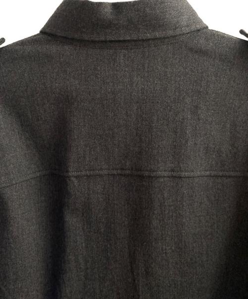 DSQUARED2（ディースクエアード）DSQUARED2 (ディースクエアード) ウール ロングスリーブシャツ グレー サイズ:44の古着・服飾アイテム