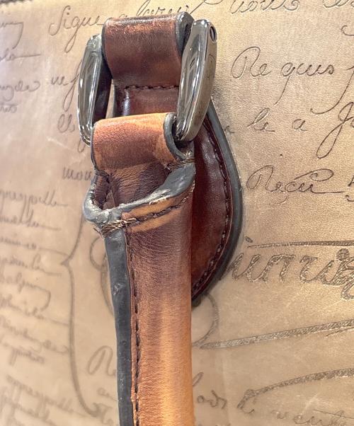 Berluti（ベルルッティ）Berluti (ベルルッティ) カリグラフィ トゥジュール トートバッグ/Berluti Calligraphy Toujours Tote Bag ベージュ×ブラックの古着・服飾アイテム