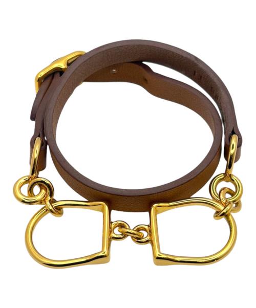 HERMES（エルメス）HERMES (エルメス) エトリエ ドゥブルトゥール ブラウン×ゴールド サイズ:最長：約14~14.5cmの古着・服飾アイテム