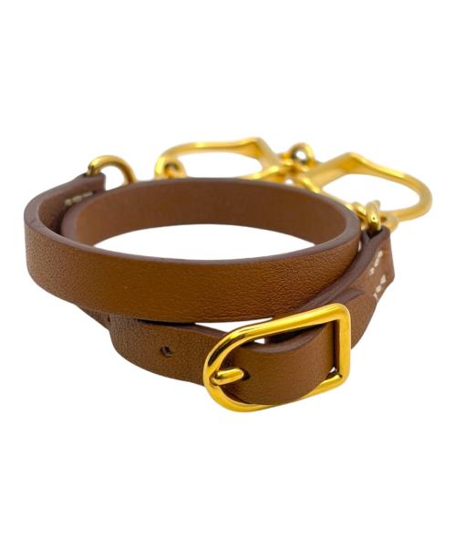 HERMES（エルメス）HERMES (エルメス) エトリエ ドゥブルトゥール ブラウン×ゴールド サイズ:最長：約14~14.5cmの古着・服飾アイテム