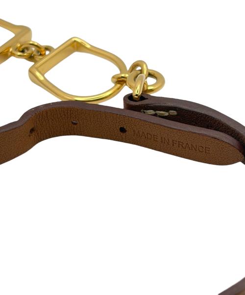 HERMES（エルメス）HERMES (エルメス) エトリエ ドゥブルトゥール ブラウン×ゴールド サイズ:最長：約14~14.5cmの古着・服飾アイテム