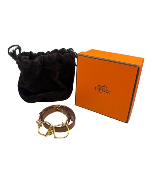 HERMES（エルメス）HERMES (エルメス) エトリエ ドゥブルトゥール ブラウン×ゴールド サイズ:最長：約14~14.5cmの古着・服飾アイテム