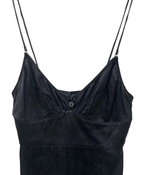 CHANEL（シャネル）CHANEL (シャネル) 97C シルクタックキャミソール ブラック サイズ:36の古着・服飾アイテム