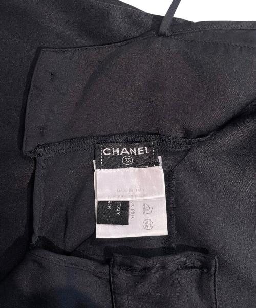 CHANEL（シャネル）CHANEL (シャネル) 97C シルクタックキャミソール ブラック サイズ:36の古着・服飾アイテム