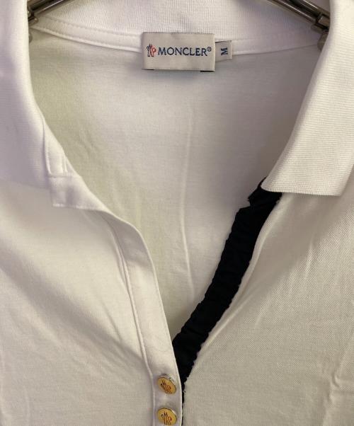 MONCLER（モンクレール）MONCLER (モンクレール) ポロシャツ ホワイト サイズ:Ｍの古着・服飾アイテム