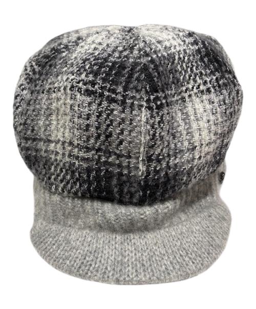 CHANEL（シャネル）CHANEL (シャネル) カシミヤ混ニットキャップ グレー サイズ:58の古着・服飾アイテム