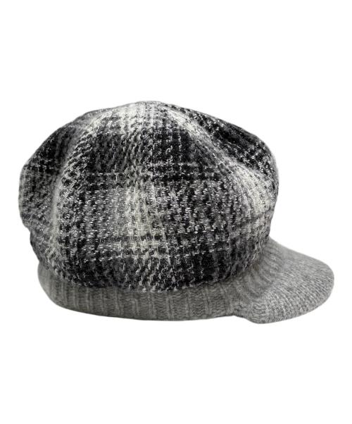 CHANEL（シャネル）CHANEL (シャネル) カシミヤ混ニットキャップ グレー サイズ:58の古着・服飾アイテム