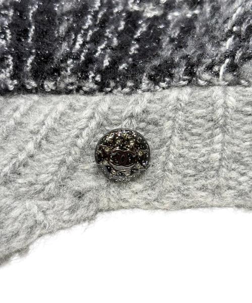 CHANEL（シャネル）CHANEL (シャネル) カシミヤ混ニットキャップ グレー サイズ:58の古着・服飾アイテム