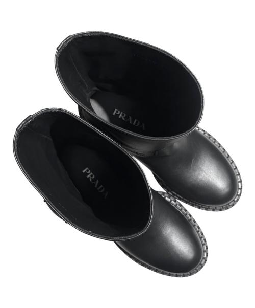 PRADA（プラダ）PRADA (プラダ) チョコレートブーツ ブラック サイズ:36の古着・服飾アイテム