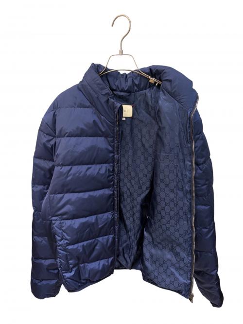 GUCCI（グッチ）GUCCI (グッチ) ヒステリアロゴダウンジャケット ネイビー サイズ:50の古着・服飾アイテム