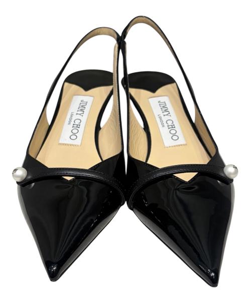 JIMMY CHOO（ジミーチュウ）JIMMY CHOO (ジミーチュウ) Amita スリングバック パールパンプス ブラック サイズ:35 2/1　の古着・服飾アイテム