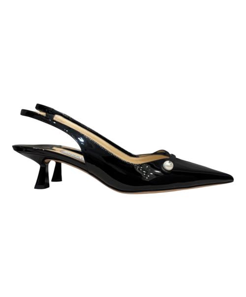 JIMMY CHOO（ジミーチュウ）JIMMY CHOO (ジミーチュウ) Amita スリングバック パールパンプス ブラック サイズ:35 2/1　の古着・服飾アイテム