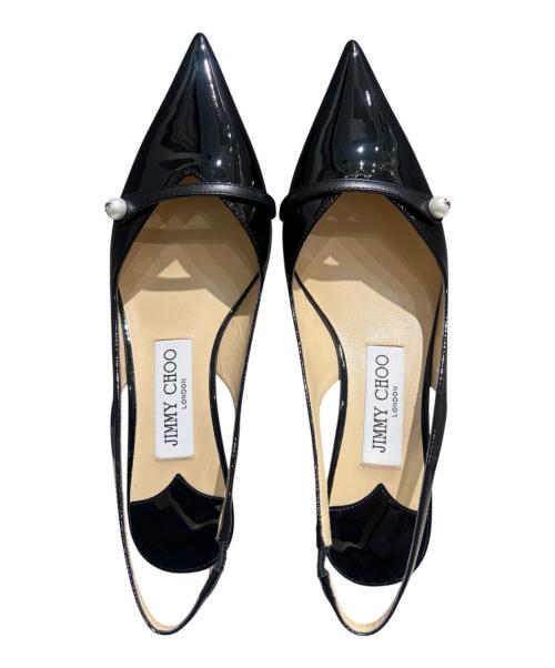 JIMMY CHOO（ジミーチュウ）JIMMY CHOO (ジミーチュウ) Amita スリングバック パールパンプス ブラック サイズ:35 2/1　の古着・服飾アイテム