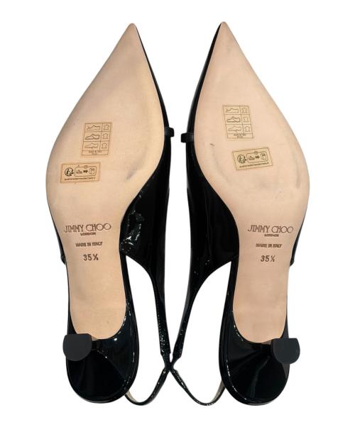 JIMMY CHOO（ジミーチュウ）JIMMY CHOO (ジミーチュウ) Amita スリングバック パールパンプス ブラック サイズ:35 2/1　の古着・服飾アイテム