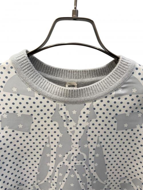 HERMES（エルメス）HERMES (エルメス) ツイルレーヌツウィレンセーター ブルー サイズ:40の古着・服飾アイテム