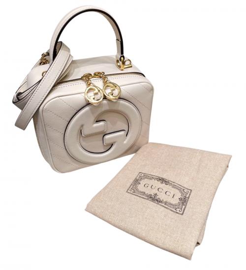 GUCCI（グッチ）GUCCI (グッチ) BLONDIE/ブロンディ 2WAYトップハンドルバッグ ホワイトの古着・服飾アイテム
