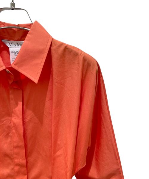 MaxMara（マックスマーラ）MaxMara (マックスマーラ) ベルテッドシャツワンピース オレンジ サイズ:38の古着・服飾アイテム
