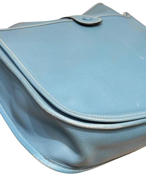 HERMES（エルメス）HERMES (エルメス) エブリン2 GM/シルバー金具/ヴォーエプソン/ブルー系/▢J刻印/2006年 ブルー系 サイズ:GMの古着・服飾アイテム