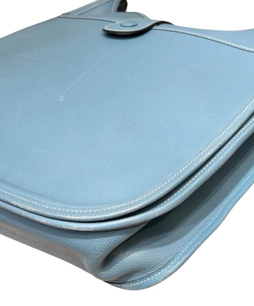 HERMES（エルメス）HERMES (エルメス) エブリン2 GM/シルバー金具/ヴォーエプソン/ブルー系/▢J刻印/2006年 ブルー系 サイズ:GMの古着・服飾アイテム