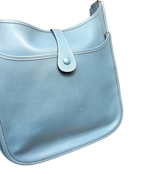 HERMES（エルメス）HERMES (エルメス) エブリン2 GM/シルバー金具/ヴォーエプソン/ブルー系/▢J刻印/2006年 ブルー系 サイズ:GMの古着・服飾アイテム