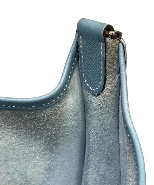HERMES（エルメス）HERMES (エルメス) エブリン2 GM/シルバー金具/ヴォーエプソン/ブルー系/▢J刻印/2006年 ブルー系 サイズ:GMの古着・服飾アイテム