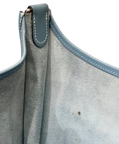 HERMES（エルメス）HERMES (エルメス) エブリン2 GM/シルバー金具/ヴォーエプソン/ブルー系/▢J刻印/2006年 ブルー系 サイズ:GMの古着・服飾アイテム