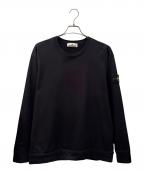 STONE ISLANDストーンアイランド）の古着「Garment Dye Sweat L/S TEE/ワッペン付ガーメントダイスウェットロンT」｜ブラック