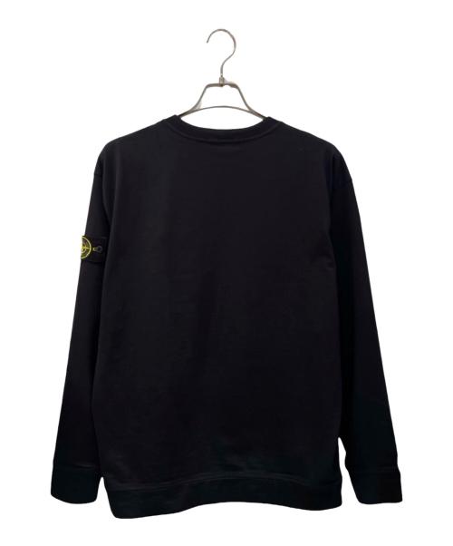 STONE ISLAND（ストーンアイランド）STONE ISLAND (ストーンアイランド) Garment Dye Sweat L/S TEE/ワッペン付ガーメントダイスウェットロンT ブラック サイズ:Lの古着・服飾アイテム