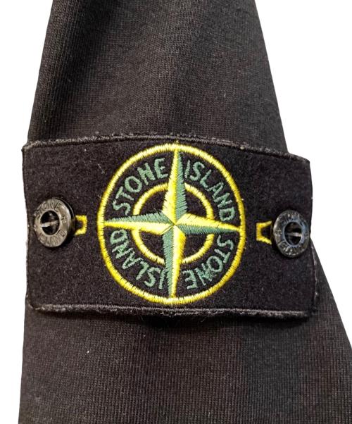 STONE ISLAND（ストーンアイランド）STONE ISLAND (ストーンアイランド) Garment Dye Sweat L/S TEE/ワッペン付ガーメントダイスウェットロンT ブラック サイズ:Lの古着・服飾アイテム