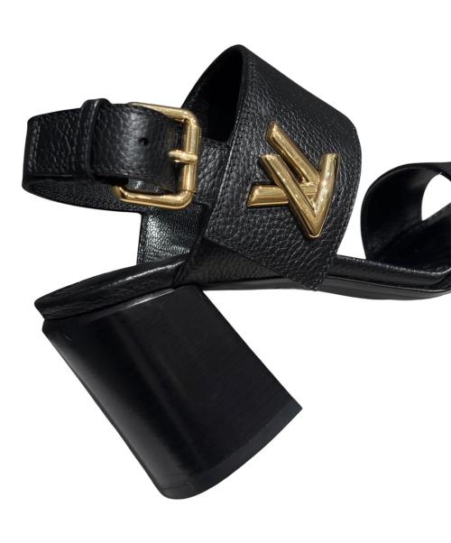 LOUIS VUITTON（ルイ ヴィトン）LOUIS VUITTON (ルイ ヴィトン) LVツイスト サンダル ブラック サイズ:35の古着・服飾アイテム