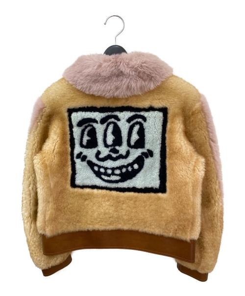 COACH（コーチ）COACH (コーチ) Keith Haring (キースヘリング) ムートンジャケット ブラウン サイズ:2の古着・服飾アイテム