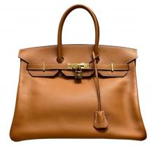 HERMES（エルメス）の古着「バーキン35/ゴールド金具/ヴォーエプソンゴールド/▢J:2006年」｜ゴールド×ゴールド金具