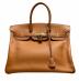 HERMES（エルメス）の古着「バーキン35/ゴールド金具/ヴォーエプソンゴールド/▢J:2006年」｜ゴールド×ゴールド金具