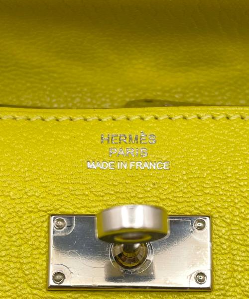 HERMES（エルメス）HERMES (エルメス) ケリーウォレット/シルバー金具/シェーブル/イエロー系/X刻印/2016年 イエロー系の古着・服飾アイテム