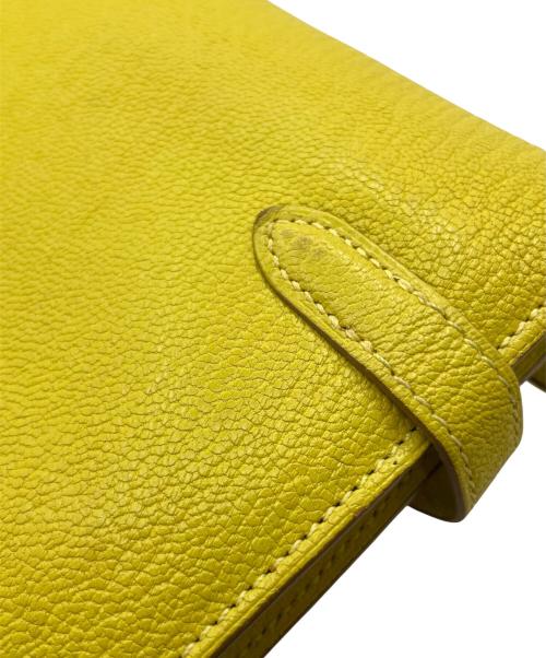 HERMES（エルメス）HERMES (エルメス) ケリーウォレット/シルバー金具/シェーブル/イエロー系/X刻印/2016年 イエロー系の古着・服飾アイテム