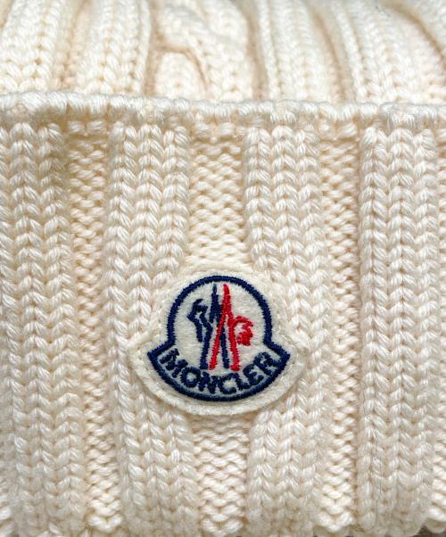 MONCLER（モンクレール）MONCLER (モンクレール) フォックスファーニット帽 ホワイトの古着・服飾アイテム