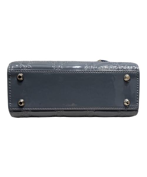 Christian Dior（クリスチャン ディオール）Christian Dior (クリスチャン ディオール) Lady Dior Mini / レディディオール ミニ グレー×ゴールド金具 サイズ:ミニの古着・服飾アイテム
