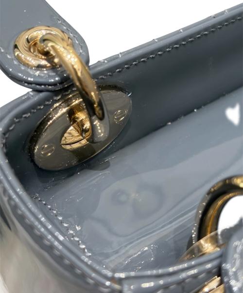 Christian Dior（クリスチャン ディオール）Christian Dior (クリスチャン ディオール) Lady Dior Mini / レディディオール ミニ グレー×ゴールド金具 サイズ:ミニの古着・服飾アイテム