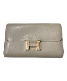 HERMES（エルメス）の古着「コンスタンス ロング/長財布」｜ベージュ系×ゴールド金具