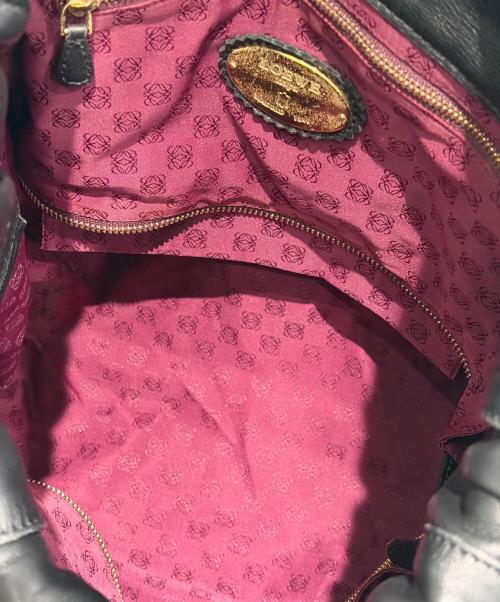 LOEWE（ロエベ）LOEWE (ロエベ) ナッパアイレ アナグラムハンドバッグ ブラックの古着・服飾アイテム