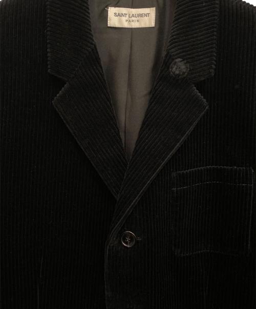 Saint Laurent Paris（サンローランパリ）Saint Laurent Paris (サンローランパリ) コーデュロイジャケット ブラック サイズ:50の古着・服飾アイテム