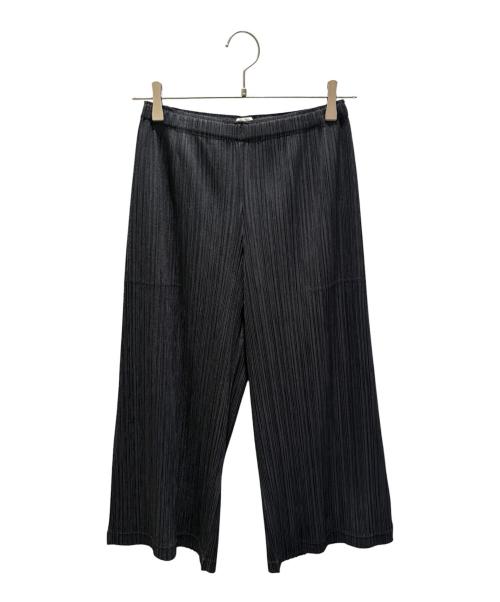 PLEATS PLEASE（プリーツプリーズ）PLEATS PLEASE (プリーツプリーズ) プリーツクロップドパンツ ブラック サイズ:3の古着・服飾アイテム