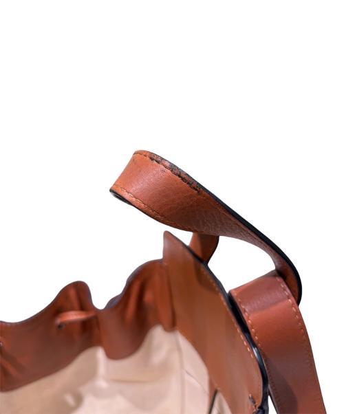 LOEWE（ロエベ）LOEWE (ロエベ) 2WAYバッグ/ハンモック ドローストリングセーラースモール ホワイト×ネイビーの古着・服飾アイテム