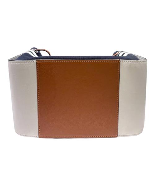 LOEWE（ロエベ）LOEWE (ロエベ) 2WAYバッグ/ハンモック ドローストリングセーラースモール ホワイト×ネイビーの古着・服飾アイテム