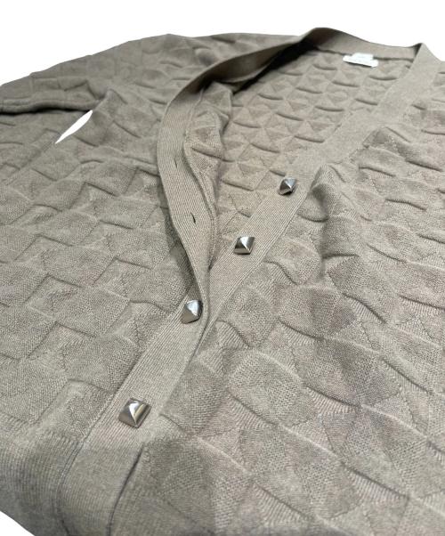 HERMES（エルメス）HERMES (エルメス) メドールモチーフカーディガン ブラウン サイズ:38の古着・服飾アイテム