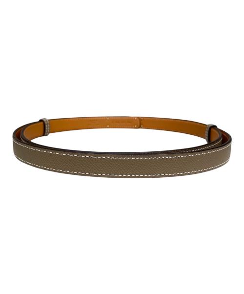 HERMES（エルメス）HERMES (エルメス) ケリーベルト18/エトゥープ/ゴールド金具/K刻印：2025年 エトゥープ×ゴールド金具の古着・服飾アイテム