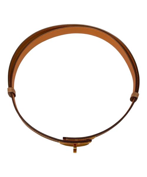 HERMES（エルメス）HERMES (エルメス) ケリーベルト18/エトゥープ/ゴールド金具/K刻印：2025年 エトゥープ×ゴールド金具の古着・服飾アイテム
