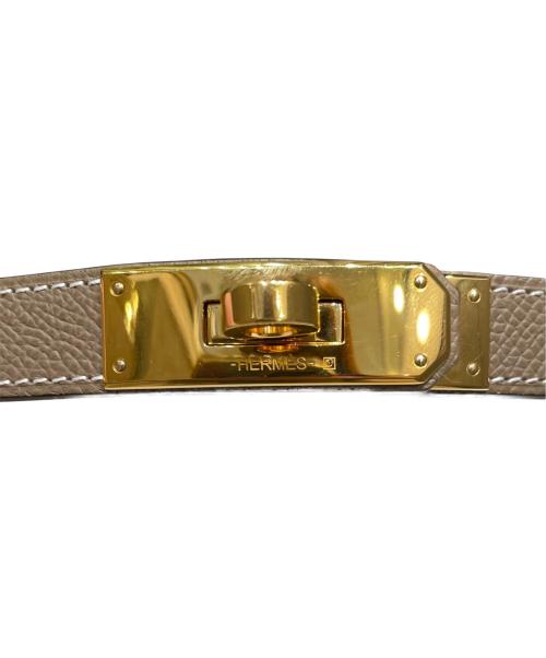 HERMES（エルメス）HERMES (エルメス) ケリーベルト18/エトゥープ/ゴールド金具/K刻印：2025年 エトゥープ×ゴールド金具の古着・服飾アイテム