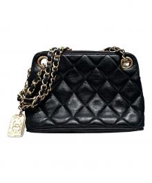 CHANEL（シャネル）の古着「ヴィンテージマトラッセチェーンミニハンドバッグ」｜ブラック×ゴールド金具